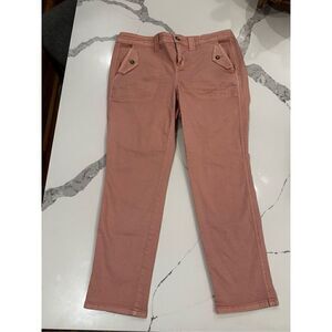 Torrid Blush Pink Twill Military Flap Pocket Ankle Cropped Pants Women’s Sz 12